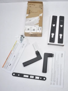 Andersen Storm Door Hardware Set Modern Style Matte Black 1-1/2" Thick Aluminum - Picture 1 of 5