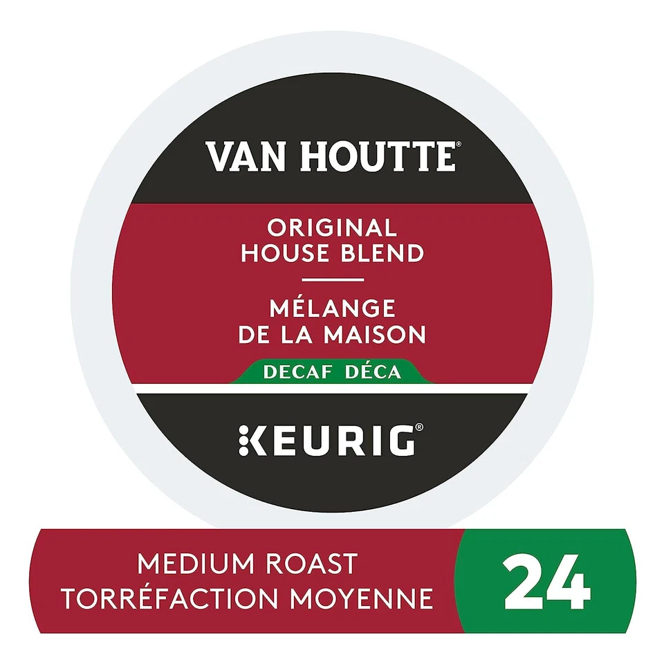 Café Van Houtte DECAF House Blend 24 a 144 tazas Keurig K elige cualquier tamaño Foto 1 de 4