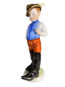 Herend Porzellan Figur ""Junge in großen Stiefeln - Bild 1 von 6
