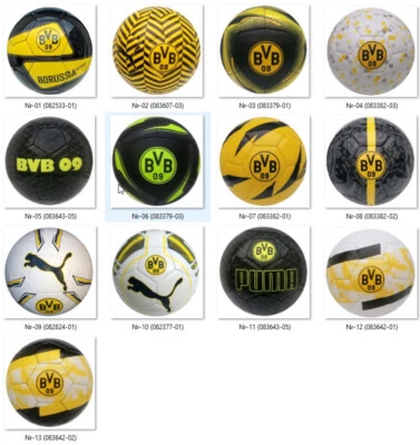 Borussia Dortmund BVB Fußbälle Fanbälle schwarz-gelb Trainings Ball Mix Haaland