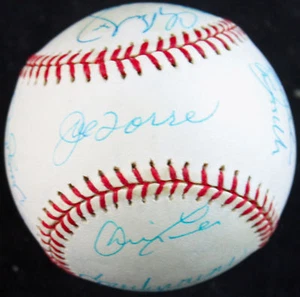 2000 WS Champion NY Yankees Team Signed OML Baseball Rivera El Duque +16 JSA - Picture 1 of 5