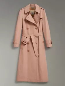 Burberry Tropical Gabardine Pink Apricot Belted Trench Coat UK 6/ US 4 rrp £1890 - Picture 1 of 20