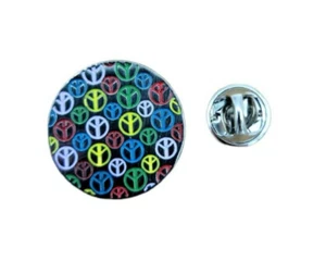 Vintage Rainbow PEACE Sign Anti War Enamel Clutch Hat Fashion style Pin NEW - Picture 1 of 2