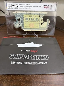 1956 Shipwreck SS Andrea Doria 1000 Lire Italian Italy Note COA PMG Vault Box - Picture 1 of 3
