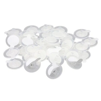 Ganci in plastica trasparente per facile da appendere confezione da 100 ganci ad - Immagine 1 di 4