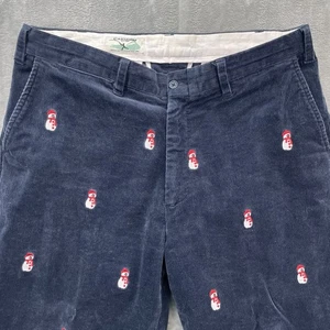 Castaway Nantucket Hose Herren 36x29 Schneemann bestickt Urlaub Party Spaß Winter - Bild 1 von 16