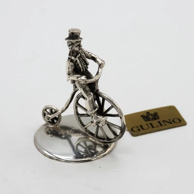 Oggettistica in argento "biciclo penny farthing gentlemen " L.34 - Immagine 1 di 4