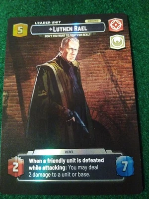 STAR WARS UNLIMITED SECRETS OF POWER SHOWCASE #1033 LUTHEN RAEL - Image 1 of 2