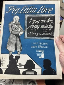 H 1919 L. Wolfe Gilbert Sheet Music ‘Pig Latin Love’ - Picture 1 of 2