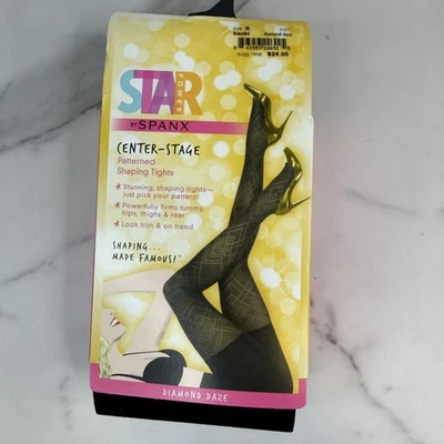 Leggings Spanx Star Power para mujer D negros escenario central diamante aturdimiento modelador Foto 1 de 4