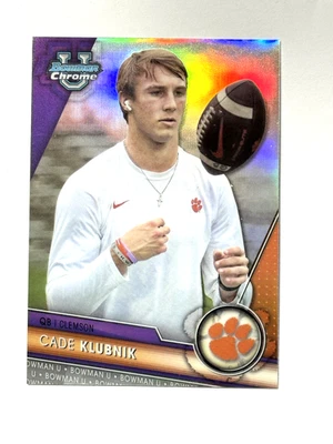 2023 Bowman University Chrome Cade Klubnik Variation Refractor RC #154 - Image 1 of 2