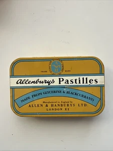 Vintage Allenburys Pastillen Dose Glycerin Schwarze Johannisbeere ALLEN & HANBURYS Mints - Bild 1 von 4