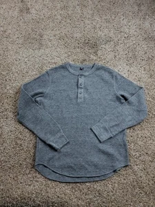 Uniqlo Thermal Shirt Size XS Mens Gray Long Sleeve Henley Pullover Casual - Picture 1 of 11
