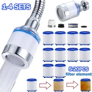 2/4Set Faucet Water Filter Tap Filtration Kitchen Sink Mount Purifier 360°Rotate - Picture 1 of 14