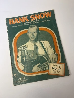 AUTOGRAPHED Hank Snow The Singing Ranger Song Book With Sheet Music - Folio No 2 - Image 1 of 4