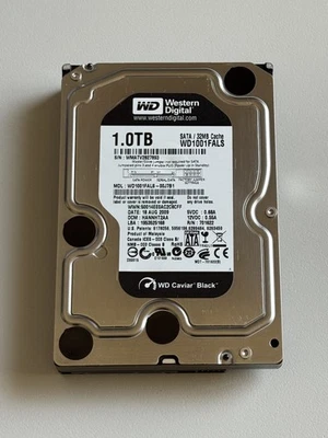 1TB Western Digital WD Caviar Black WD1001FALS 7200rpm 3.5" SATA HDD 32MB Cache - image 1 of 4