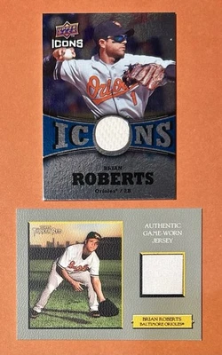 BRIAN ROBERTS 2009 Upper Deck ICONS #IC-BR and 2006 Topps Turkey Red #TRR-BR - Image 1 of 2