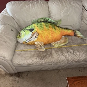 Crappie Giant Stuffed Plush Body Pillow Treehouse 44” Cave Fisherman - Picture 1 of 2