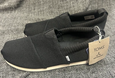 Zapatillas Toms Alpargata Resident Negras Sin Cordones Parte Superior Baja Moda Talla 11 - Nuevas Foto 1 de 4