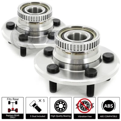 [TRASERO (cantidad 2)] Nuevo reemplazo de conjunto de buje de rueda para Plymouth 1998-1999 neón tracción delantera Foto 1 de 4