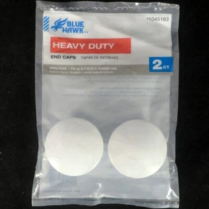 Project Source, #1045163, 2 White Clothes Rod End Caps Fits up to 1 - 5/16" Rods - Picture 1 of 5