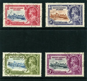 Solomon Islands 1935 KGV Silver Jubilee set complete VFU. SG 53-56. Sc 60-63. - Picture 1 of 1