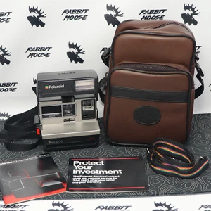 Polaroid Sun 600 LMS Sofortbildkamera UNGETESTET mit Diamand D20 Vinyltasche + Handbuch - Bild 1 von 17
