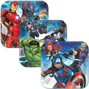 Avengers Epic Dessert Cake Plates 8 Count Birthday Party Supplies New - Picture 1 of 1
