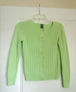 GAP KIDS Mint Green 100% Cotton Cable Knit  Sweater Long Sleeve Size XXL (14-16) - Picture 1 of 10
