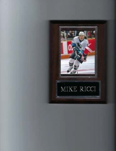 MIKE RICCI PLAQUE SAN JOSE SHARKS HOCKEY NHL Cover