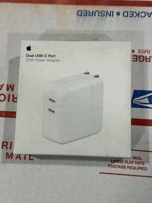 Original Genuine Apple MacBook Dual USB-C Charger 35w MNWP3AM/A NEW! SEALED OEM - Image 1 of 4