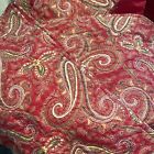 New ListingQueen Pottery Barn Red Paisley quilt Htf Euc
