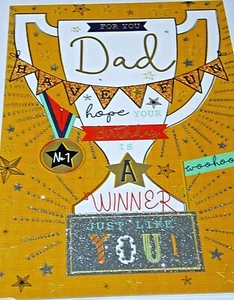 Dad Birthday Card. No 1 Dad Theme. Kingfisher Cards.  - Picture 1 of 4