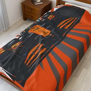 F1 Mclaren Lando Norris 4 race car Throw Cozy Blanket, Bed, Sofa microfiber - Picture 1 of 13