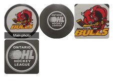 BELLEVILLE BULLS OHL OFFICIAL HOCKEY PUCK INGLASCO MFG. MADE IN SLOVAKIA 🇸🇰