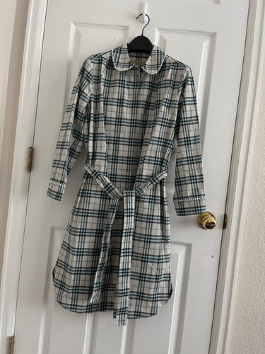 Abito camicia Burberry Agna stampa tartan nuovo con etichette taglia us6 prezzo originale 630 dollari