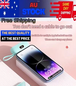 MagSafe Magnetic Wireless Power Bank 5000mAh Charger Fast Charging for iPhone - Picture 1 of 14