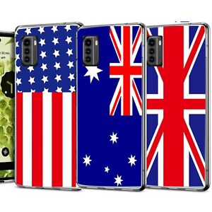 USA Uk AU Flag Back Cover Case For Nokia G20 G50 G300 XR20 C01 Plus C21 X30 5.3