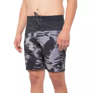 Quiksilver Board Shorts Mens Size 33 Blk V Marcher 19" Stretch Board Shorts New - Picture 1 of 4