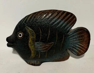 Wooden Black fish with colors coming through - Picture 1 of 2