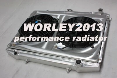 Radiador de aluminio + cubierta del ventilador para camioneta Nissan D21 Pathfinder 2.4 3.0 1986-1997 MT Foto 1 de 4