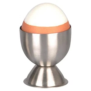 Stainless Steel Egg Cups Hard Boiled Kitchen Breakfast Cup Holder Stand - Picture 1 of 10