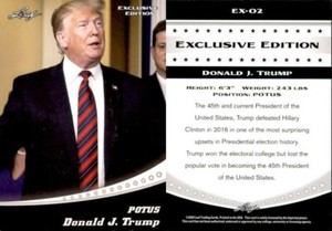 "RARE" DONALD J. TRUMP POTUS LEAF 2020 "EXCLUSIVE EDITION" PROMO CARD #EX02! 