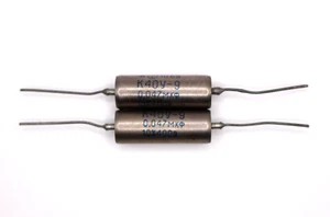 2x K40Y-9 K40U-9 0,047uF 400V Audio Kondensatoren Papier in Öl PIO / 2 Stück im Posten - Bild 1 von 3