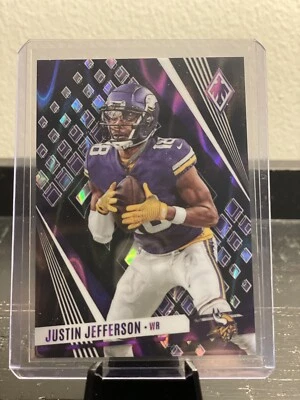 2023 Justin Jefferson /10 SP Panini Phoenix BLACK/Purple Color Match Vikings #66 - Image 1 of 4