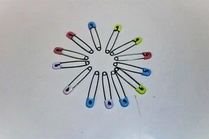 Baby Safety Pins Assorted Lot of 24 - Picture 1 of 2
