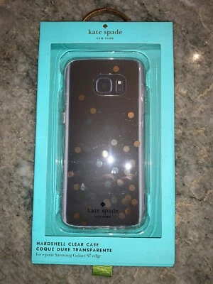 Kate Spade Case For Samsung Galaxy S7 edge Confetti Dot Gold Clear NEW IN BOX - Image 1 of 3