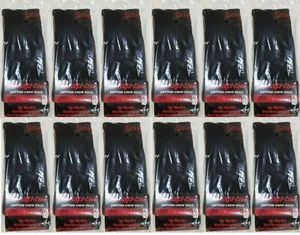 12 PAIRS Men's BLACK Snap-On Crew Socks X-LARGE *FREE SHIPPING* MADE IN USA *NEW - Picture 1 of 5