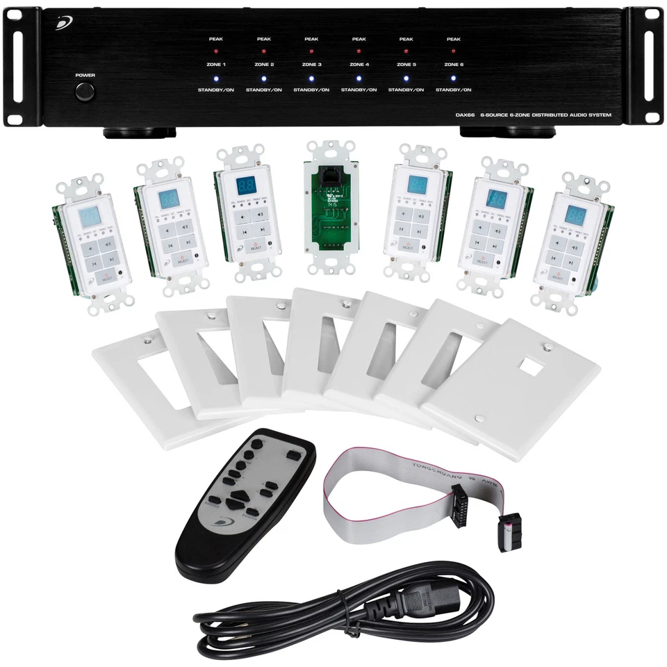 Dayton Audio (300-585) DAX66 6-Zone Distributed Whole House Audio System