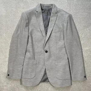 Topman Skinny Men’s Single Button/ Breasted Blazer Suit Jacket Grey Size 34R - Picture 1 of 11